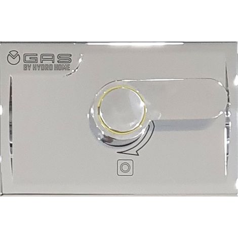 Placca di copertura + Leva di ricambio cromate valvola Gas Teco
