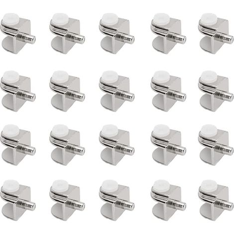 Supporto per ripiano in vetro regolabile da 20 pezzi, morsetto per vetro, morsetto per cerniera in vetro per impieghi gravosi, adatto per supporto in vetro