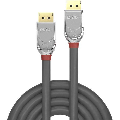 Câble de raccordement LINDY DisplayPort Fiche mâle DisplayPort, Fiche mâle DisplayPort 0.50 m gris 36300 Câble DisplayP (1/2)
