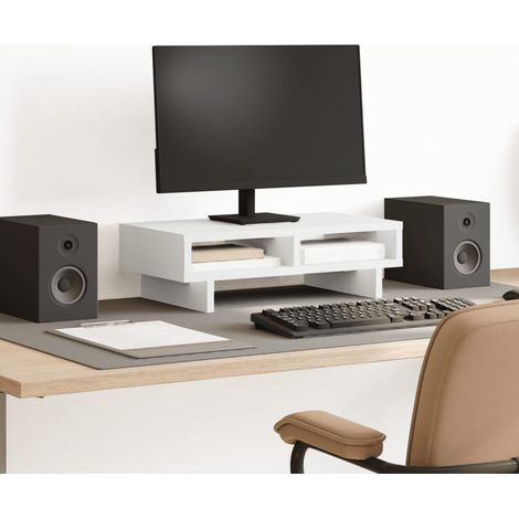 Monitorständer Weiß 50x27x15 cm Holzwerkstoff