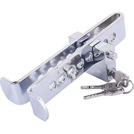 Dispositif antivol 8 trous, verrou d'embrayage, frein auto, outil de verrouillage en inox, verrou de pédale d'accélérateur (1/5)