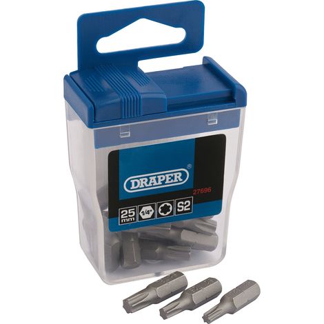 Draper TX-STAR® 25mm Long Insert Bit Set (20 Pieces) in Plastic Storage Case (1/5)