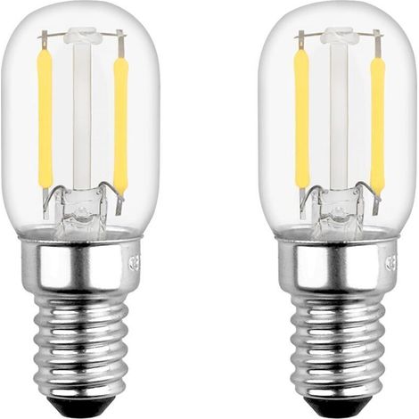 Lampadina LED T22, attacco E14, equivalente a una lampadina a incandescenza E14 da 15W, luce bianca calda 2700K, piccola lampadina LED per frigorifero/lampada di sale/luce notturna per bambini, confez (1/4)