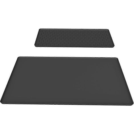 Silikon-Barmatte 40 x 60 cm mit herausnehmbarem Abtropfgitter, rutschfest und kompatibel mit Espressomaschinen. (1/5)