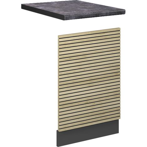 Panel frontal Fame-Line, Panel de roble, 45 cm , ET Antracita, Vicco