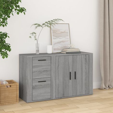 Buffet, Meuble de Rangement, Armoire de Cuisine Sonoma gris 100x33x59,5 cm Bois d'ingénierie RDS4396 (1/5)
