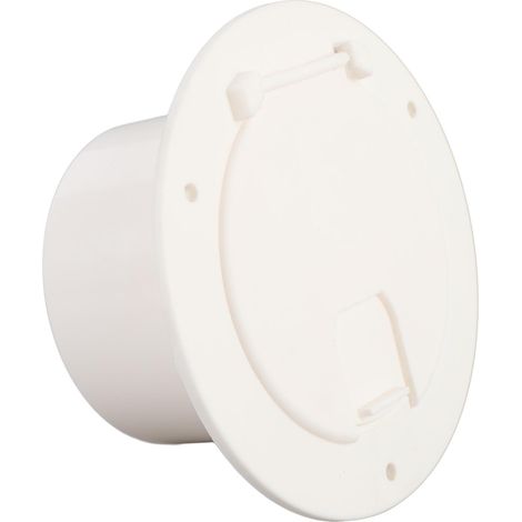 Trappe de câble électrique ronde pour camping-car, Fixation sécurisée en Nylon robuste pour interface 3 1/2 pouces, remorque camping-car. (1/4)