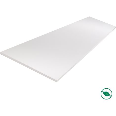 Forestea – Tablette de salle de bain mélaminée blanche 800 x 200 x 18 mm – Certification PEFC 75% – Finition lisse et durable pour aménagement intérieur