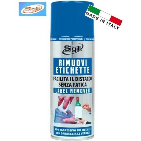 RIMUOVI ELIMINA COLLE ed ETICHETTE DETERGENTE SPRAY 400 ML SIGILL (1/3)