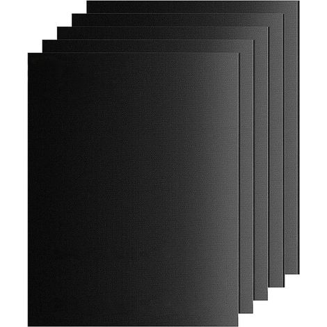 Accessori per barbecue, tappetino in teflon per barbecue a gas, set da 5 pezzi, resistente al calore, riutilizzabile, facile da pulire, 33 x 40 cm, per cibi grigliati (1/5)