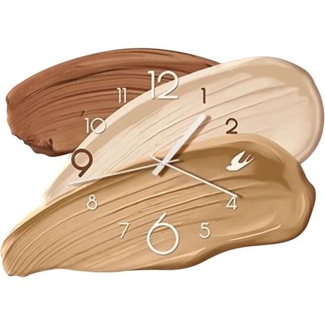 Wanduhr – moderner Stil, batteriebetrieben, 35 x 24 cm, geräuschloses Uhrwerk, ideal für Küche, Schlafzimmer und Wohnzimmer. (1/5)