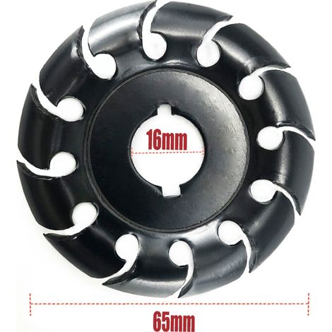 Noir 65 mm Disque de coupe spécial pour meuleuse d'angle, fraise à profiler, fraise à sculpter le bois, fraise à tailler, disque à douze dents, fraise à ébavurer, fraise à profiler (1/5)