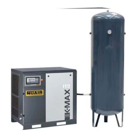 Compresseur d'air à vis silencieux 15 CV 500 L 8 bar NUAIR (1/2)