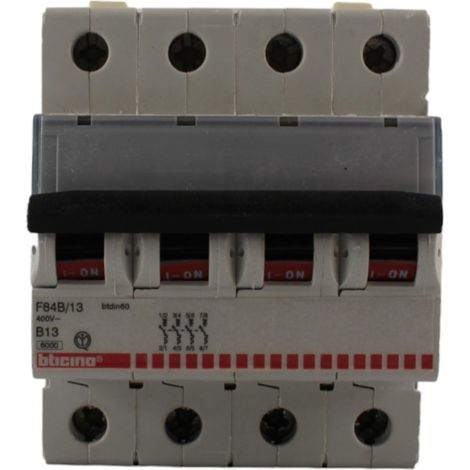 Interruttore magnetotermico 4 poli 4 moduli 13A Bticino (1/2)
