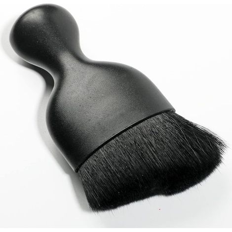 Brosse de nettoyage pour intérieur de voiture, brosse de nettoyage à poils doux, brosse de nettoyage pour tableau de bord (noire)