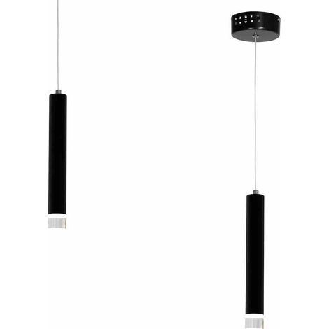 Suspension Milagro Carbon LED 5W 4000K noir cylindre (1/5)