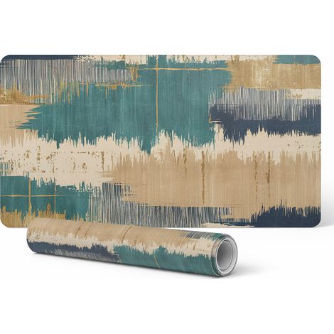 Tapis d'ordinateur en vinyle élégant, motifs abstraits, 100 x 50 cm (1/5)