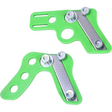 Grattoir à plaques de plâtre Coupe-bandes Outil de chanfreinage Lame de finition arquée 2 pièces Couteau de finition manuel PVC( ) (1/5)