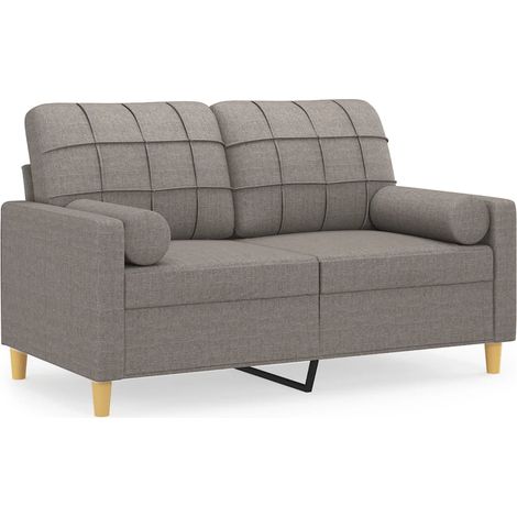 Maison Exclusive - Divano a 2 Posti con Cuscini Tortora 120 cm in Tessuto