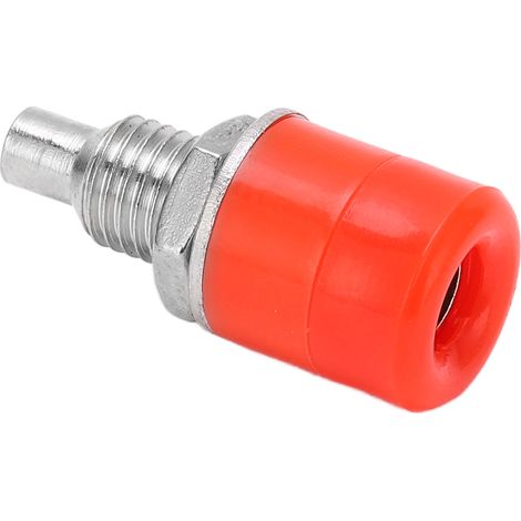 Lot de 20 prises bananes femelles 4 mm (24,070 mm) en cuivre nickelé pour appareils électroniques (rouge).