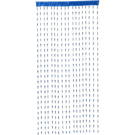 Rideau de porte - Moustiquaire - 200 x 100 cm - Rideau à perles - Rideau décoratif - Polyester - Décoration de fenêtre - Décoration d'intérieur - Bleu (1/5)