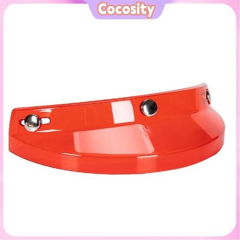 Cocosity Visière de moto à 3 boutons-pression Visière universelle pour moto, 3 boutons-pression, auto combinaison Orange Rouge (1/5)