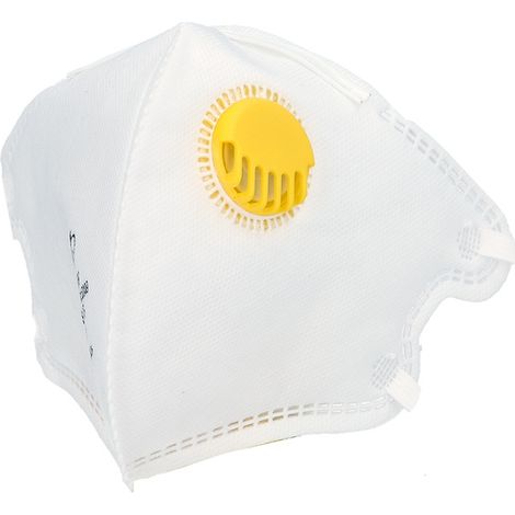 Masque respiratoire FFP2 avec valve. Pliable (20 unités). Emballé individuellement. (1/5)