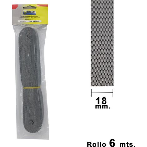 Ruban Aveugle Wolfpack Gris 18 mm. Rouleau 6 Mètres