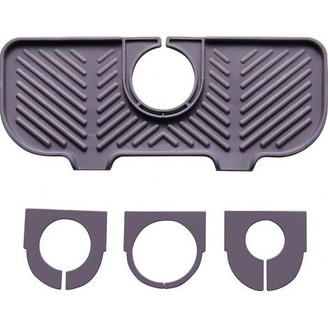 Tapis D Evier - En Silicone Alimentaire - Anti-dérapant Et Drainant - Pour Cuisine Et Salle De Bain - 1 Pièce (1/5)