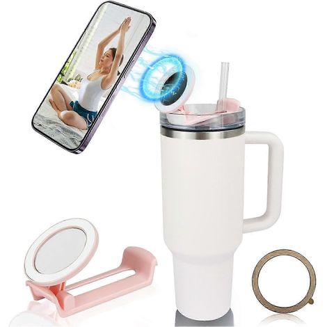 Drehbarer Handyhalter für Stanley 40oz Becher, tragbarer Reise-Handyständer für 40oz Wasserflaschen