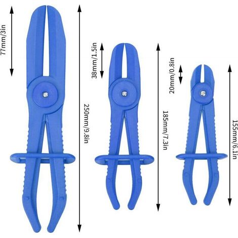 Schlauchschellen, 3-teiliges Schlauchschellen-Set, Schlauchschellen, Schlauchschellen, Kühlwasserschlauchschellen für Kraftstoffleitungen, Kraftstoffsparend, 155, 185, 250 mm (1/5)