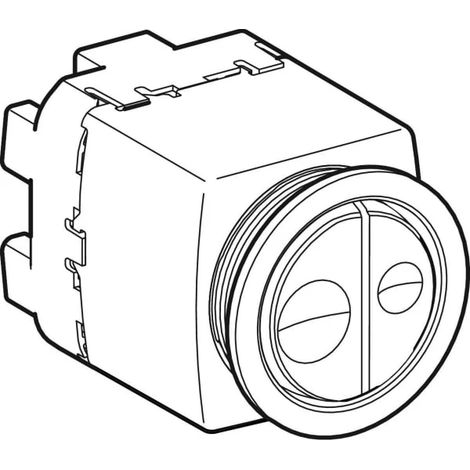 Geberit pulsante per comando WC con azionamento pneumatico del risciacquo, doppio scarico, con controdado: cromo / lucido, 241413211