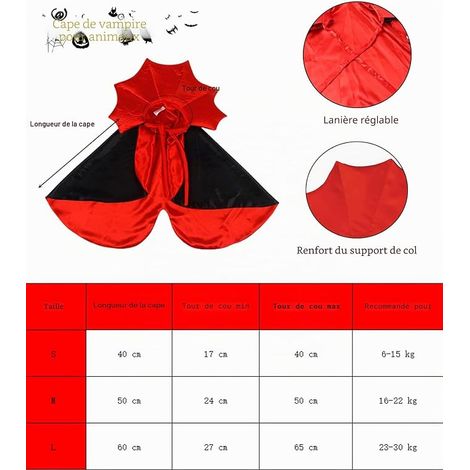Halloween Costume Cape for Dogs and Cats, Vampire Pets, Wings Melon, Animal Cosplay Costumes (M) (1/4)