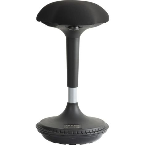 Tabouret de bureau Ergonomique Réglabe en Hauteur 59 x 35 cm Noir (1/5)