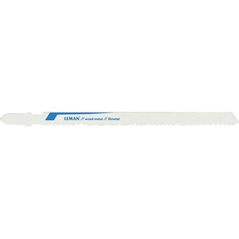 5 lame per seghetto alternativo bimetalliche - Lu. 110 mm passo 1,8 mm - taglio diritto per acciaio inox - LEMAN - 7001.05