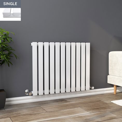 600 x 760mm White Single Rectangular Panel Horizontal Radiator
