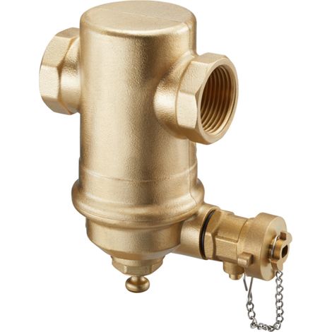 OVENTROP Schlammabscheider mit Innengewinde PN 16, für horizontale Einbaulage DN 32, Rp 1 1/4, Messing, 1124010 (1/2)