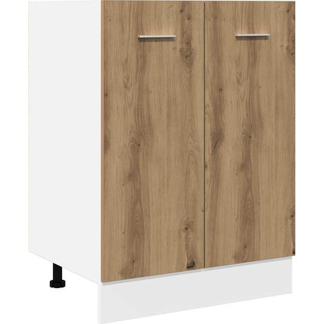 Maison Exclusive - Armadio Inferiore “Lyon” Rovere Artigianale 60x46x81,5 cm