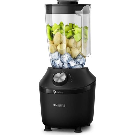 Edding – Blender Philips HR2191/01 1.25 L 600 W – Moteur puissant pour préparation rapide – Noir – 2 niveaux de commutation (1/4)