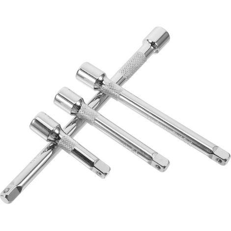 4-teiliges Set verschleißfester Ratschenverlängerungen aus silberfarbenem Chrom-Vanadium-Stahl für Autoreparaturen und Möbelmontage (1/5)