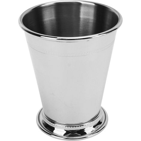 Coupe à Julep en Acier Inoxydable Rétro Élégante, Stable avec Perles, pour Maison, Classique Argenté