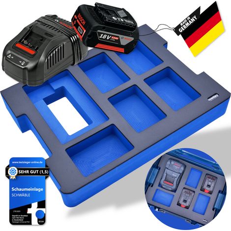 SCHWÄBLE® Schaumeinlage Schaumstoffeinlage Bosch Akku-Starter-Set GAL1880 4-5Ah (1/5)