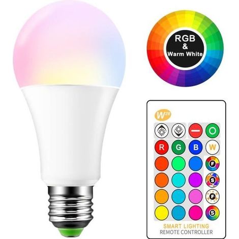 15W RGBW LED Ampoule E27 Changement de Couleur Atmosphère D\'éclairage LED Lampe Flash Stroboscopique Fade Mode Bar KTV Lumières Déco-Ywey (1/4)
