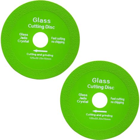 Disque à Tronçonner Verre, 2PCS Disque Diamant, Meuleuse Angle à Lame Diamantée, 125 Carrelage, Ø 22,23 mm Disque Carrelage (1/5)