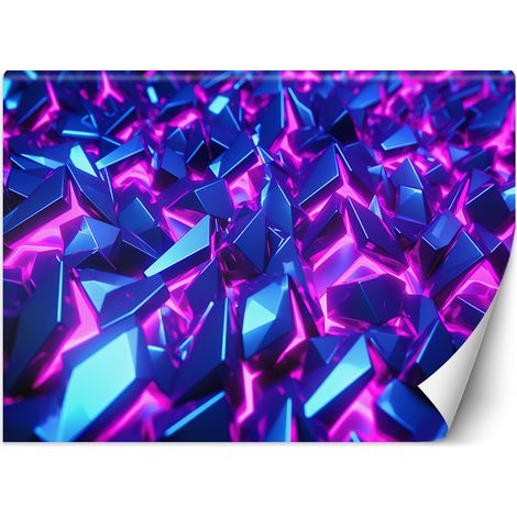Fototapete Neon Kristalle 3D 200x140 cm (1/5)