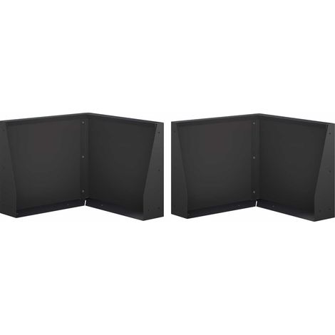 Muro de Contención 2 uds. 50 x 50 x 50 cm Acero Negro vidaXL