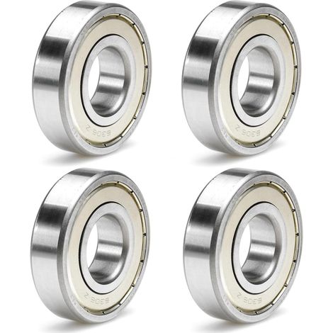 4 roulements à billes 6202 ZZ, roulements à billes rainurés 15 x 35 x 11 mm, acier à roulement et pré-lubrifié, double joint métallique (1/5)