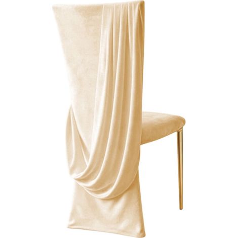 Rivestimento di alta qualità per sedie da matrimonio, colore beige.