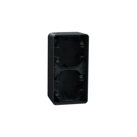 Schneider Electric – Boîte saillie étanche 2 postes verticale gris – Indice de protection IP55 – Entrée de câble Easy Valve Access – MUR37912