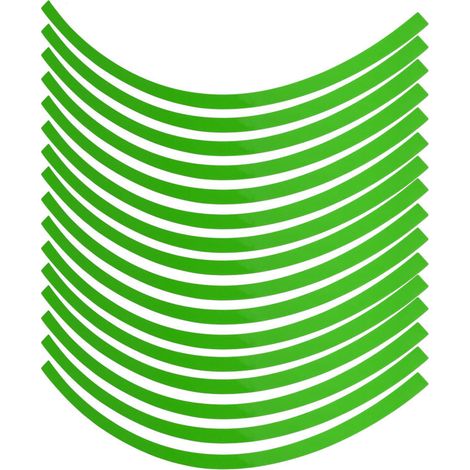 Ruban adhésif réfléchissant pour jantes de voiture et moto - Vert fluo (6 couleurs)